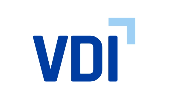 Abzeichen Zertifikat VDI mit blauen Initialen